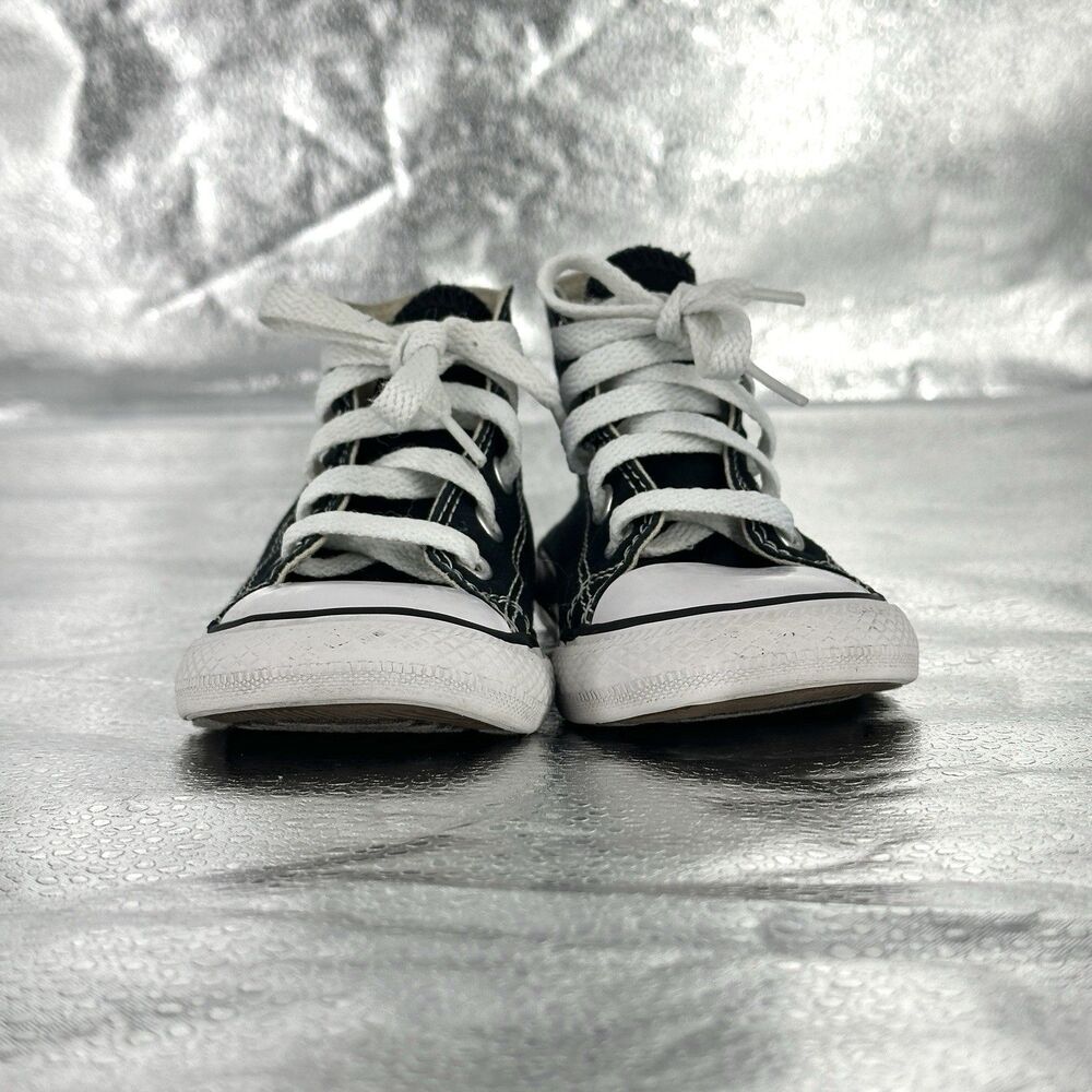 Converse Chuck Taylor All Star Hi Toddler Black/White Shoe Size 7C 7J231 - Picture 2 of 12